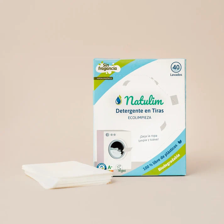 Eco-Tiras de Detergente Sin Fragancia 40 lavados