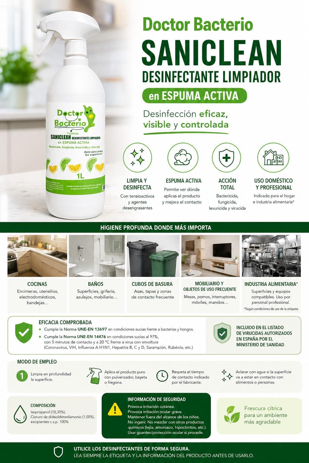 Doctor Bacterio en espuma 1L