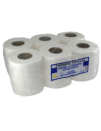 PAPEL CHEMINE EXTRA GOFRADO BLANCO 800gr | PAQ. 6 UD.