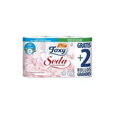 Papel Higiénico Foxy Seda con 3 Capas y 4+2 Rollos