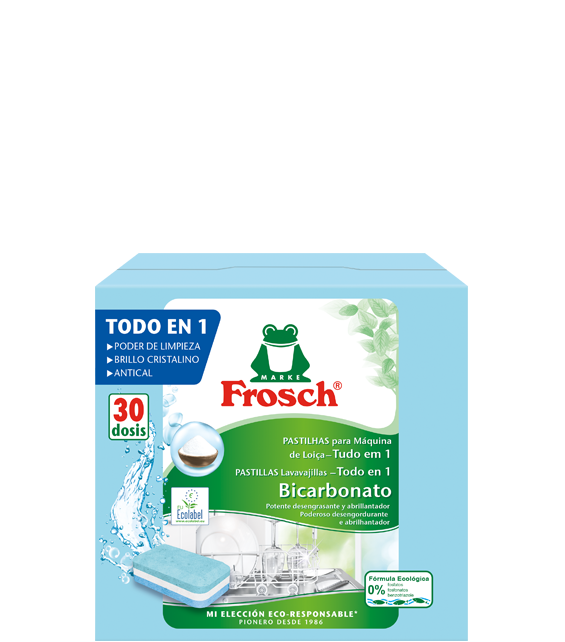 Frosch Pastillas Lavavajillas Bicarbonato de Sodio 30 Dosis