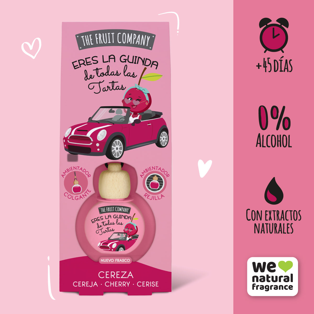 AMBI. COCHE COLGANTE C/PINZA CEREZA