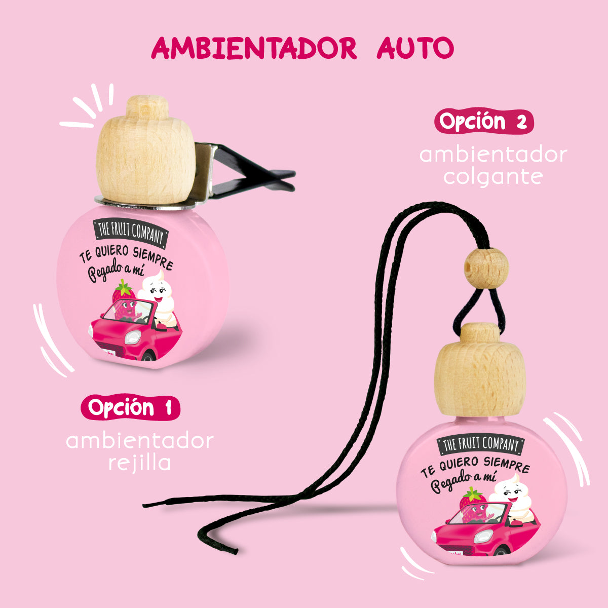 AMBI. COCHE COLGANTE C/PINZA FRESA NATA