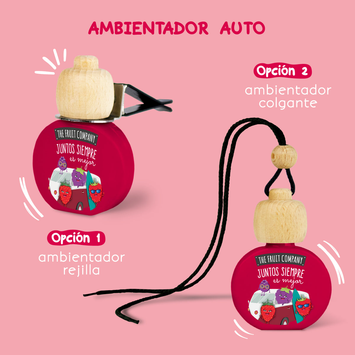 AMBI. COCHE COLGANTE C/PINZA FR. ROJOS