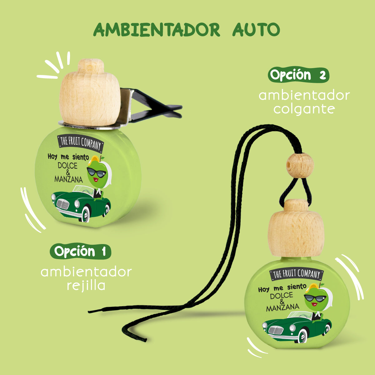 AMBI. COCHE COLGANTE C/PINZA MANZANA