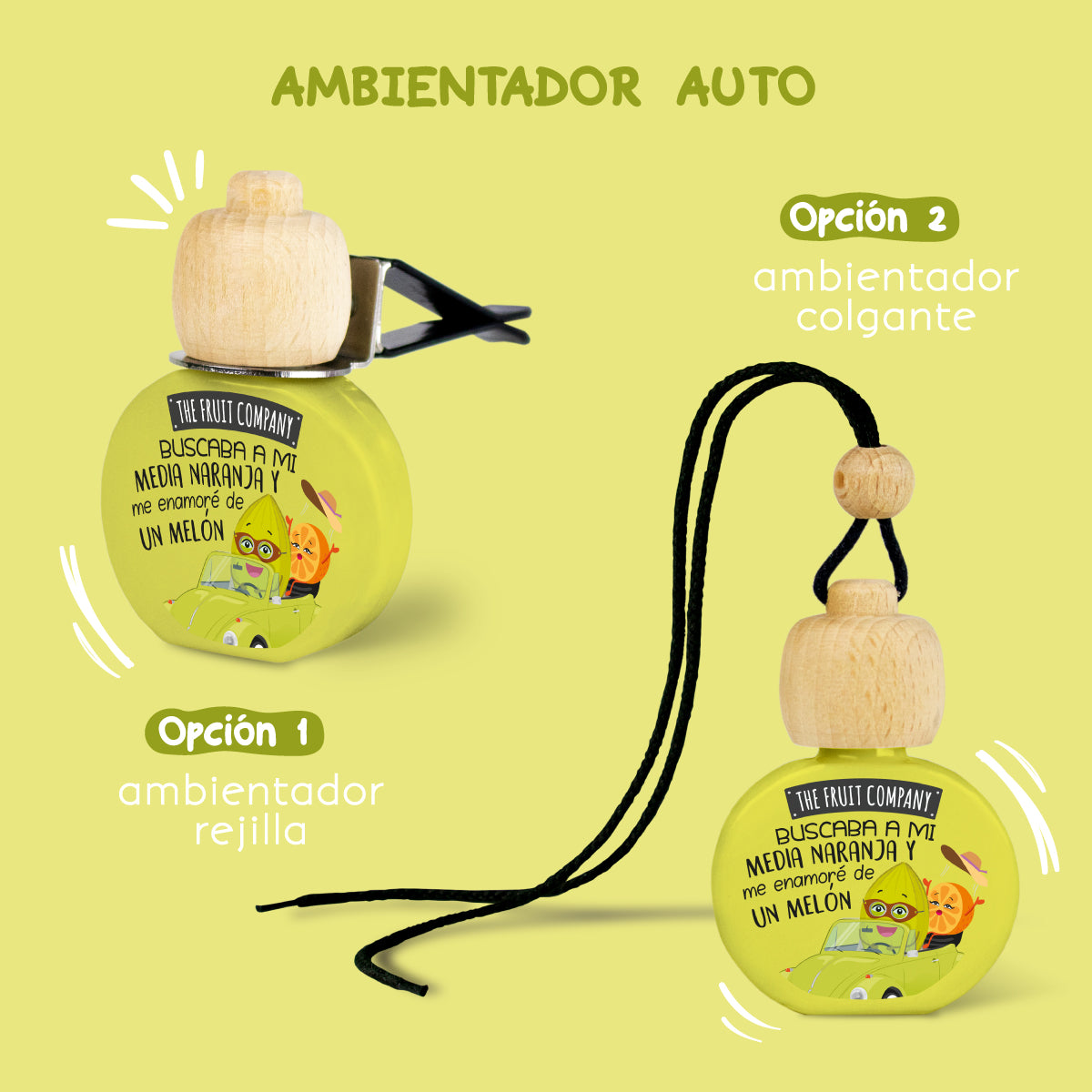 AMBI. COCHE COLGANTE C/PINZA MELÓN