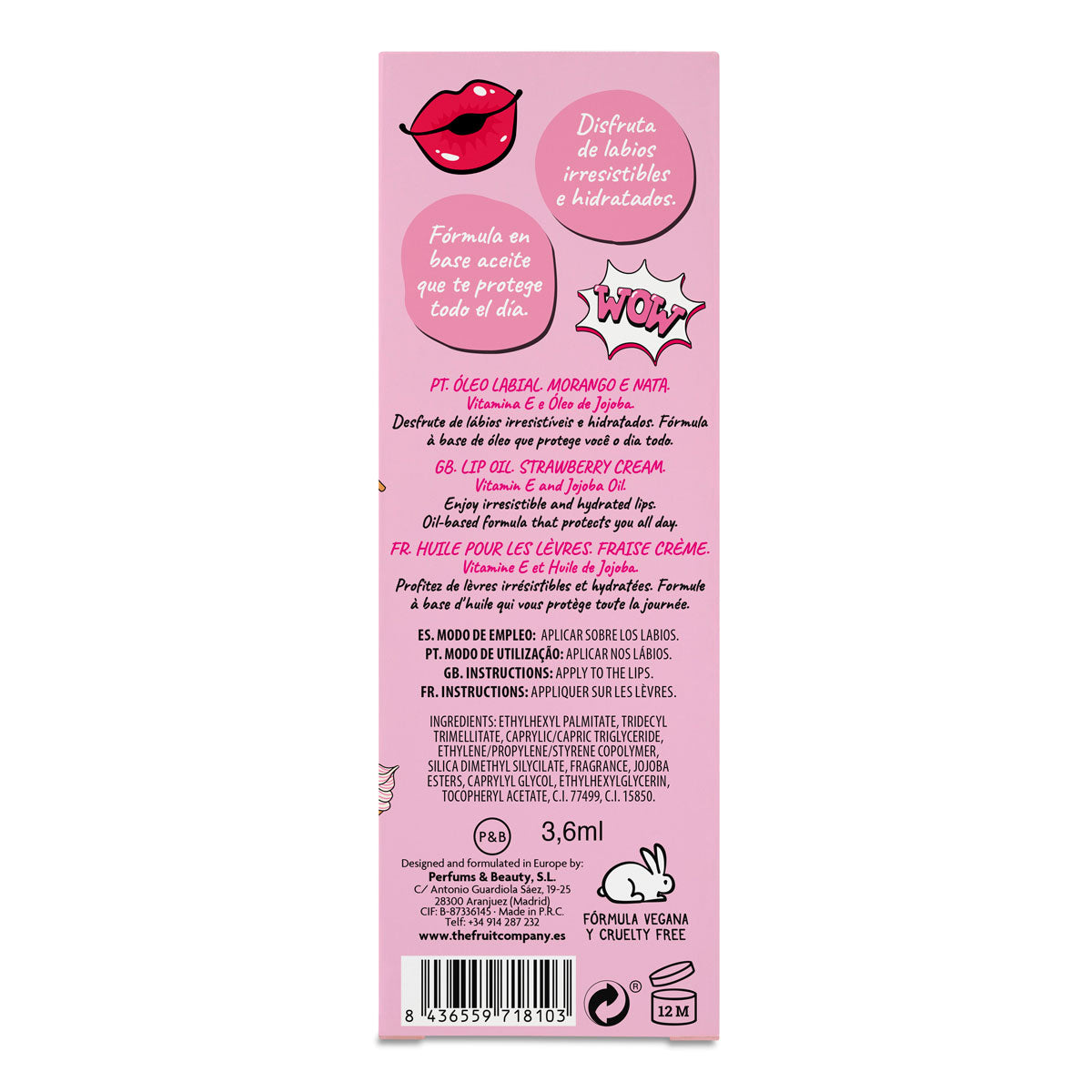 Aceite Labial Fresa Nata