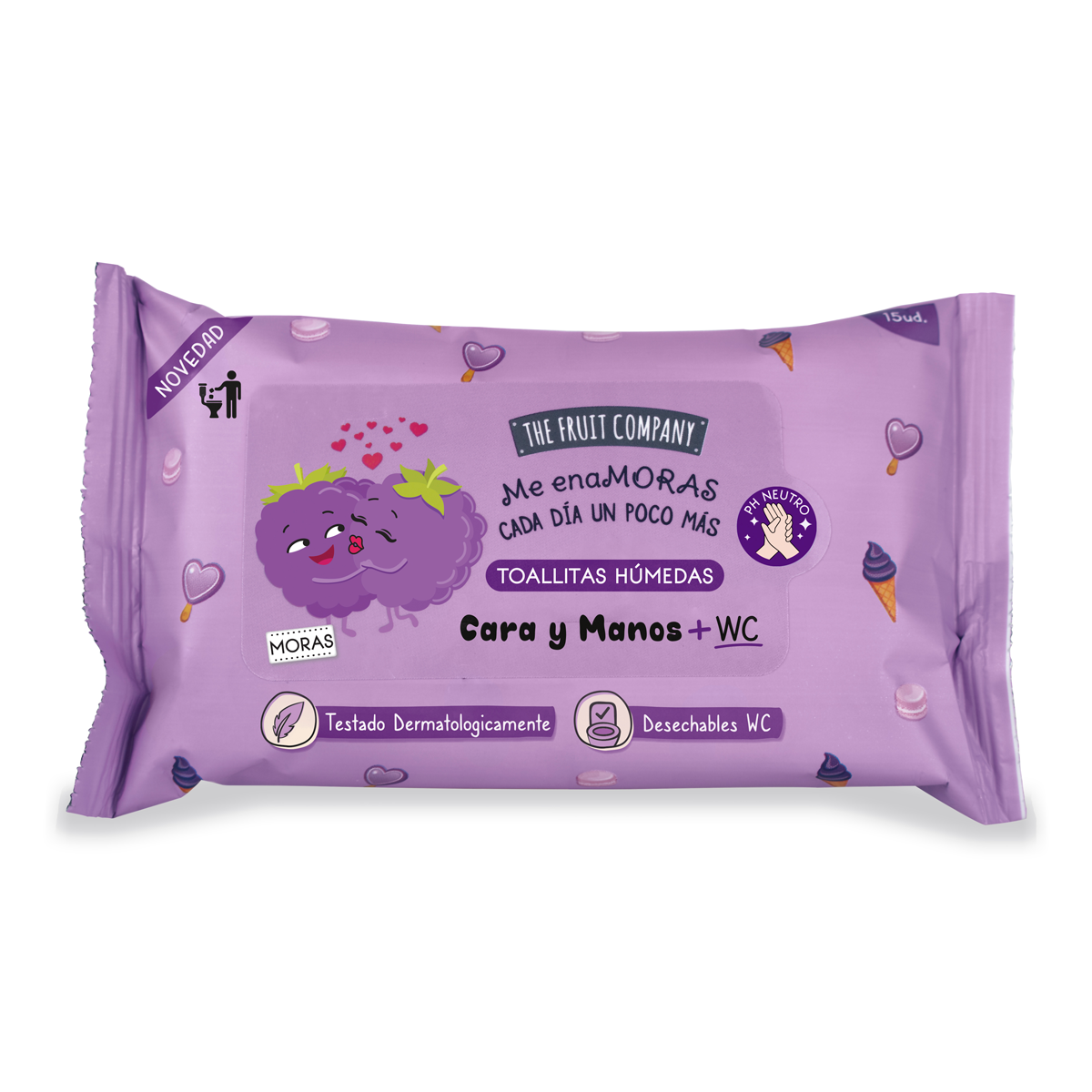 TOALLITAS MANOS MORAS MANOS CARA + WC 15 UDS